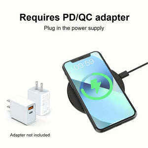 10W Fast Wireless Charger, Compatible with iPhone & Samsung