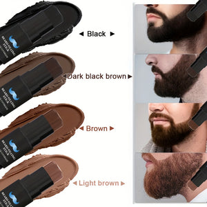 Men's color filling rod with brush head, beard brush pen & whiskers