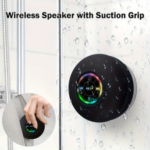LED Bathroom Speaker - Wireless, USB Rechargeable