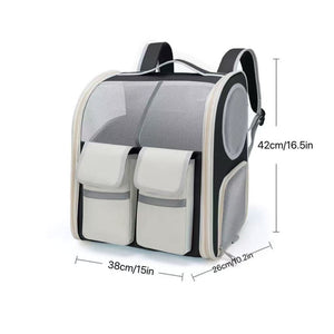 2-in-1 Pet Backpack Carrier with Wheels - Travel Backpack or Wheeled Suitcase for Cats & Small Dogs