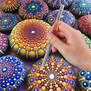 16pcs Mandala Painting Tool Set for Painted Rocks, Mandala Art and Ceramic Crafts