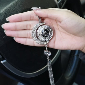 Elegant Crescent Moon Car Charm - Zodiac Series