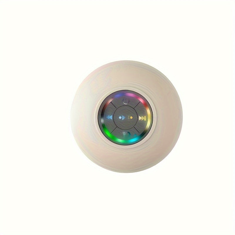 LED Bathroom Speaker - Wireless, USB Rechargeable, 2-Hour Playtime, HD Sound Quality