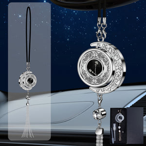Elegant Crescent Moon Car Charm - Zodiac Series
