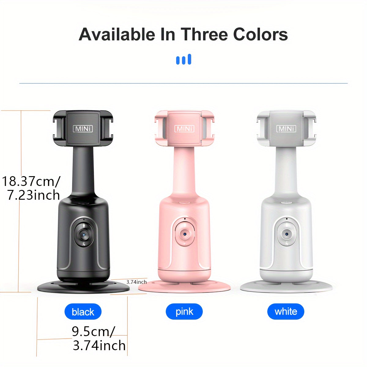 Auto Face Tracking Tripod - No App Required, 360° Rotation Face Body Phone Mount Smart Shooting Phone Tracking Holder - For Live Streaming & Video Recording - Suitable for Content Creators & YouTubers - Perfect Gift for Tech