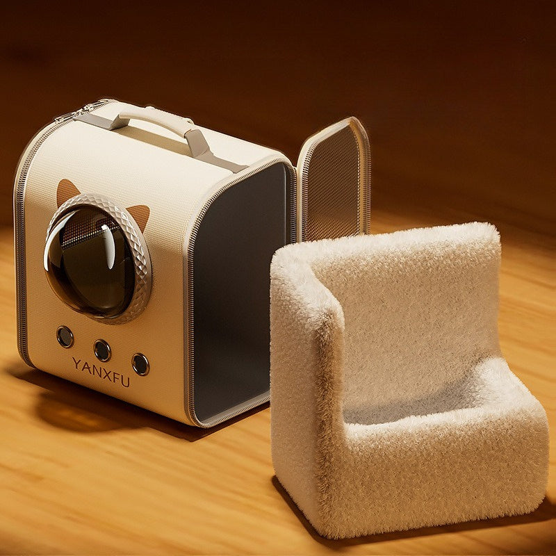 Winter Warm Cat Backpack for Small Pets - Portable Foldable Pet Carrier