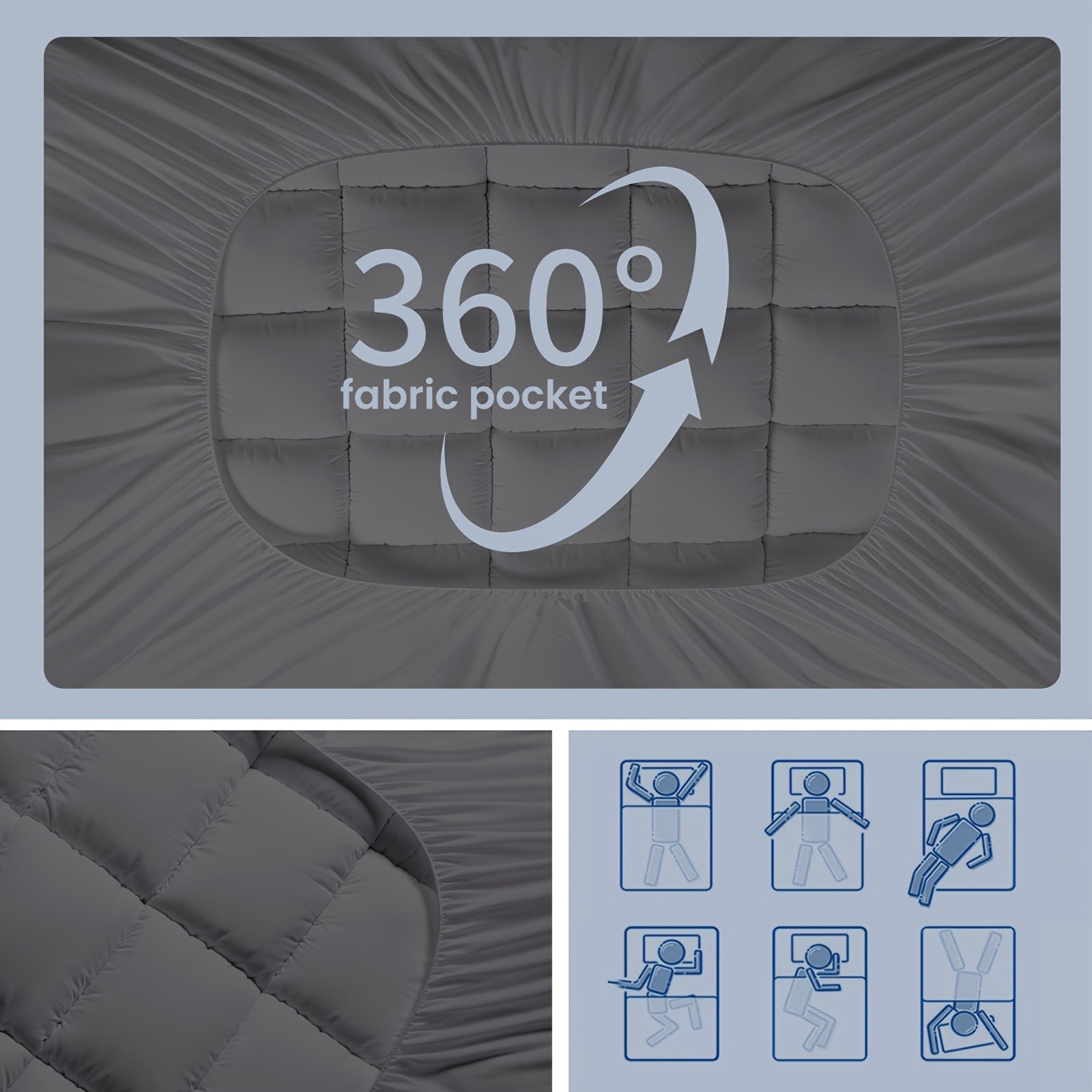 Ultra-thick Cooling Mattress Protector, Deep Pocket (8-21 Inches)