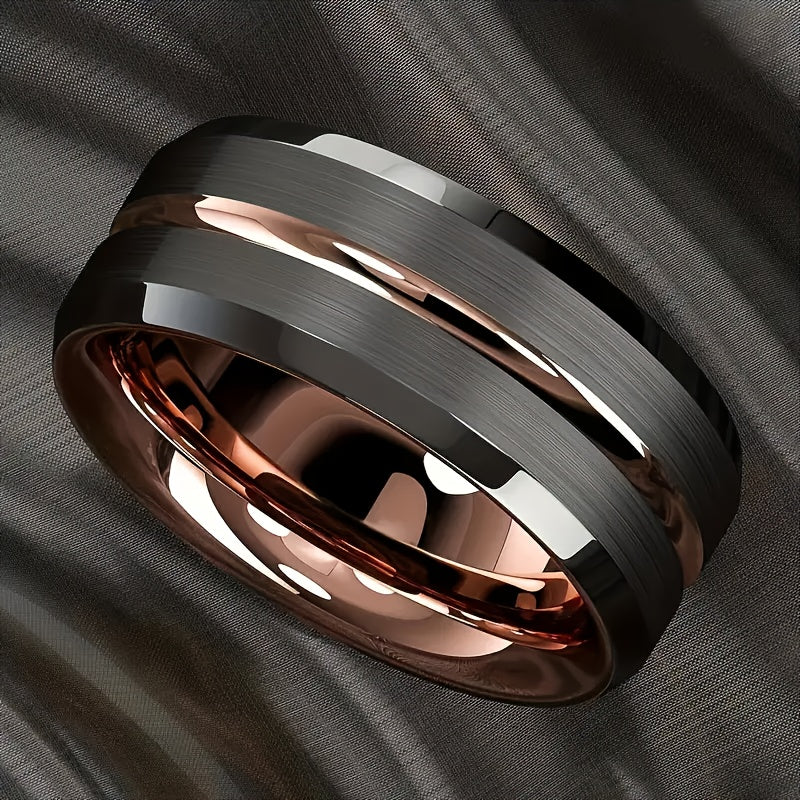 Set of 4 Men's Stainless Steel Titanium Rings, Suitable for Both Men And Women