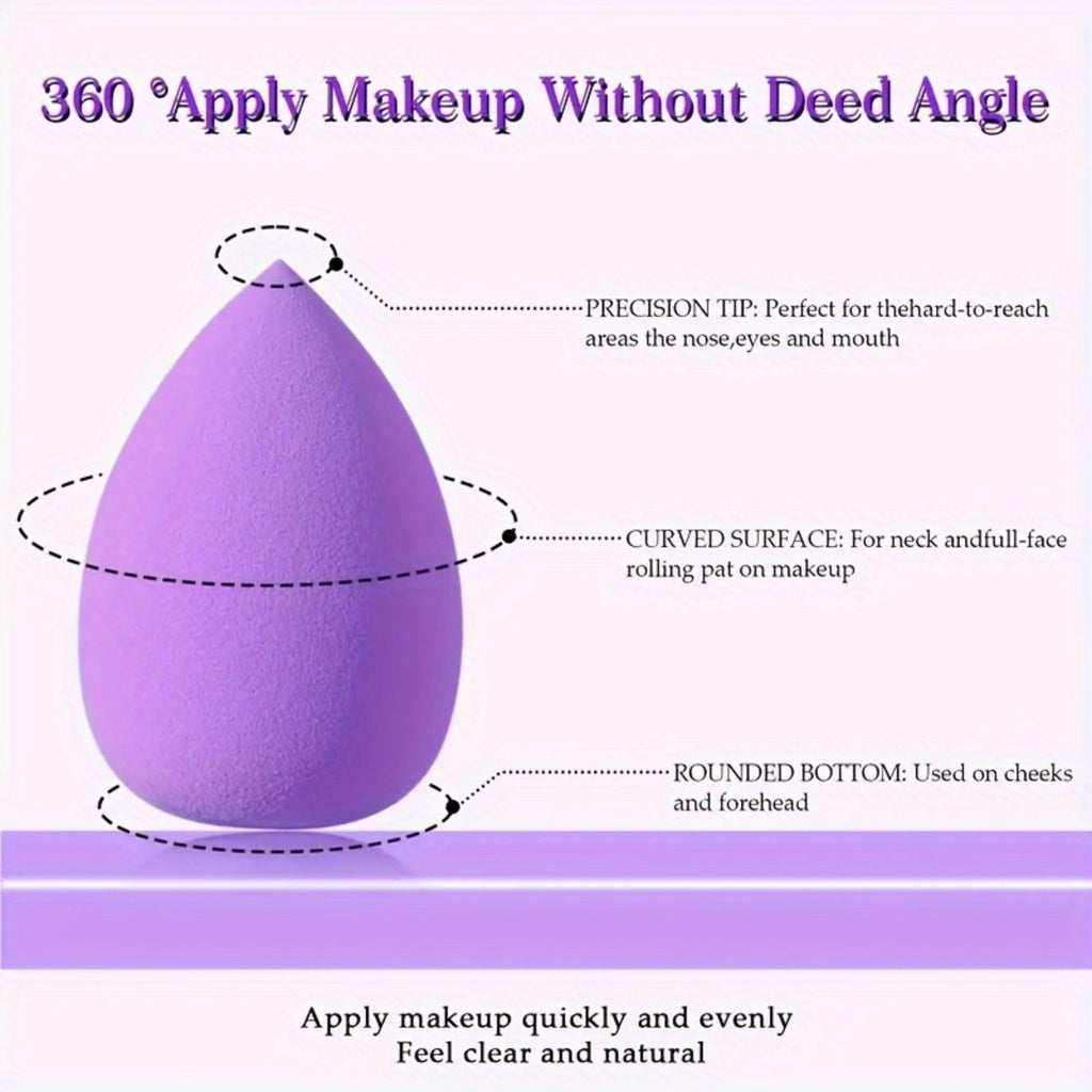 7pcs Multi-Color Makeup Sponges and Beauty Blenders, Dry and Wet Use Puffs