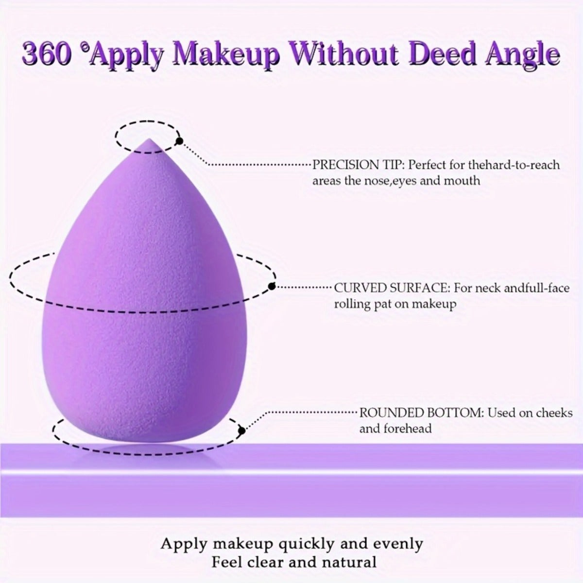 7pcs Multi-Color Makeup Sponges and Beauty Blenders, Dry and Wet Use Puffs