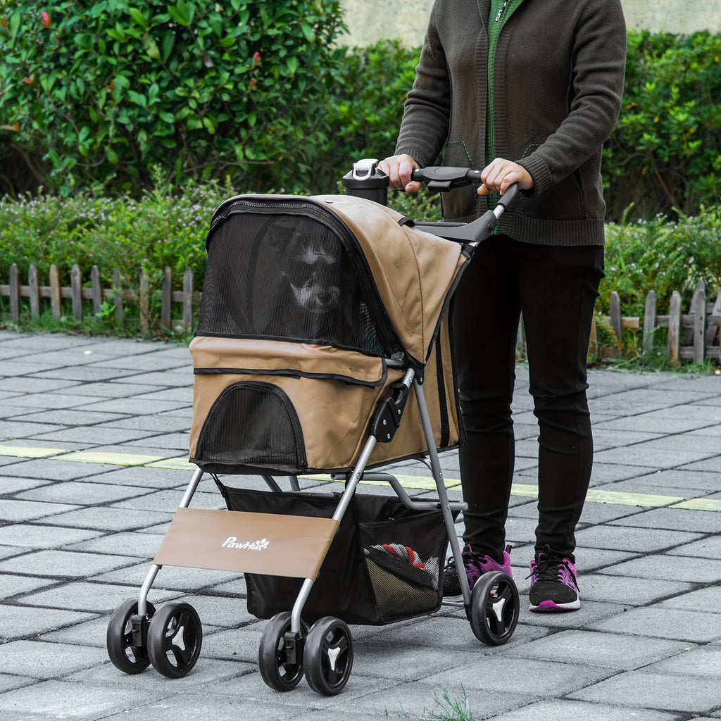 PawHut Dog Stroller, Foldable Pet Stroller For XS And Small Dogs And Cats