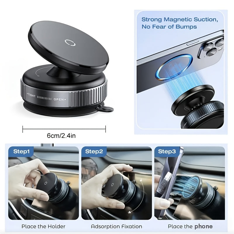 Adjustable Vacuum Magnetic Phone Holder | Compatible with All Smartphones