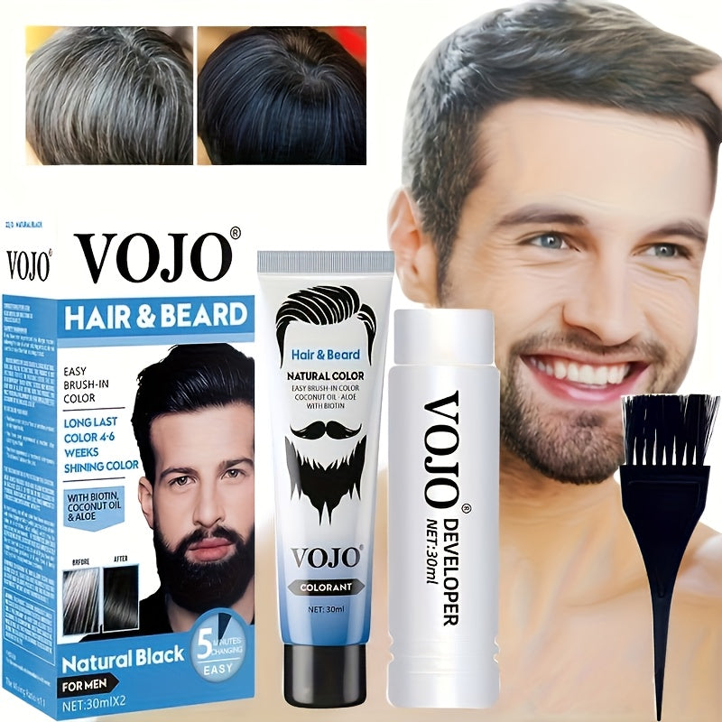 Men's Beard Easy-to-dye Hair Cream.