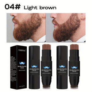 Men's color filling rod with brush head, beard brush pen & whiskers