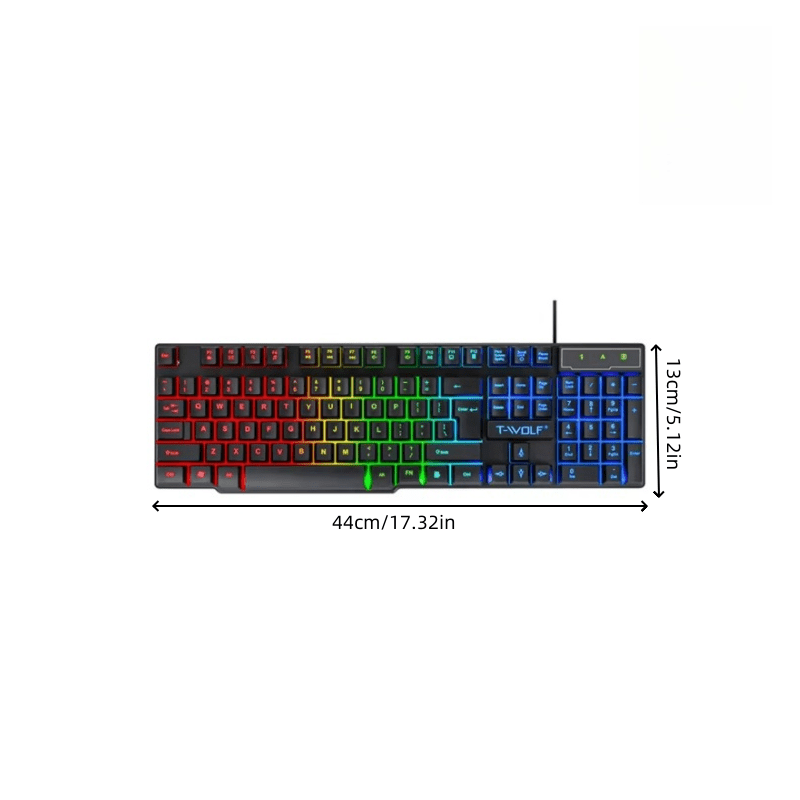 Comfortable Gaming Keyboard and Mouse Set with 3-in-1 Mouse Pad
