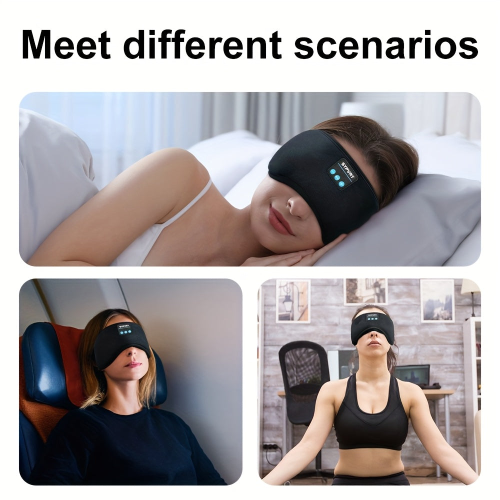 Wireless Music Sleep Mask with Built-in Speaker - Perfect for Travel