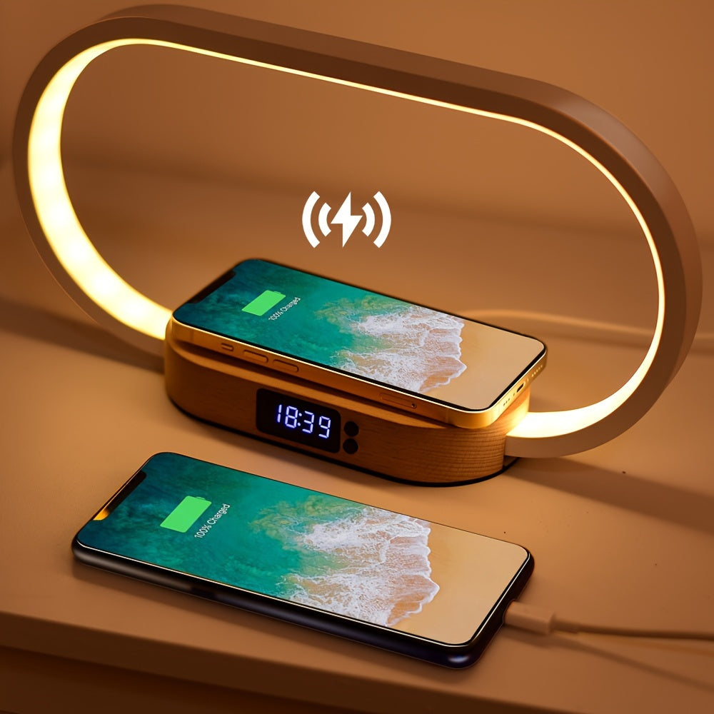 For iPhone & Multi Functional Wireless Charger Pad Table LED Table Lamp