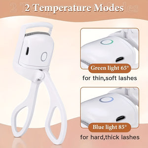 ABS Electric Eyelash Curler - Long-Lasting Curling Device with USB Rechargeable Battery