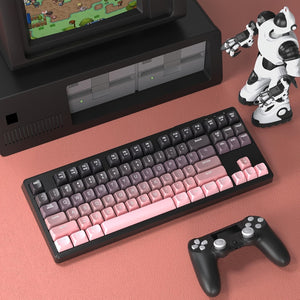 ATTACK SHARK M87 80% Wireless Gaming Keyboard, 87 Keys Rainbow Lights TKL Mechanical Feeling SA PBT Keyboard For Mac/Win, Wireless 5.0/2.4Ghz Dual Mode Pc Membrane Keyboards For Silent Office/Gaming