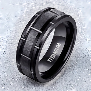 Men's Ring - Matte Black Minimalist Jewelry