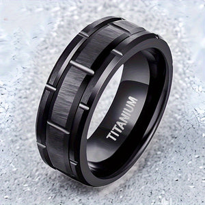 Men's Ring - Matte Black Minimalist Jewelry