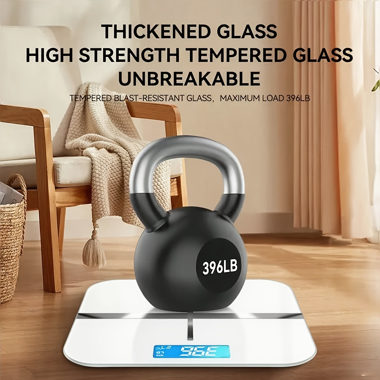 High Precision Digital Bathroom Scale | 396 Pound Capacity