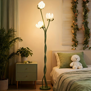 Magnolia Floor Lamp - Adjustable Height, USB-Powered
