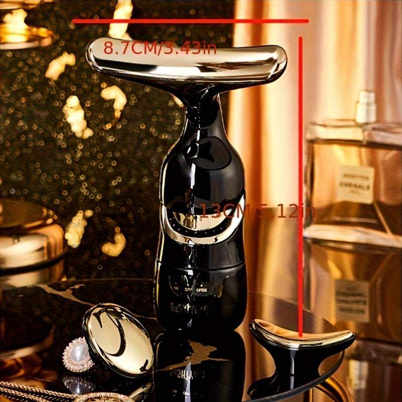 Facial Massager with 3-in-1 Imported Energy System - Handheld Skin Care Tool for Face, Neck & Eyes