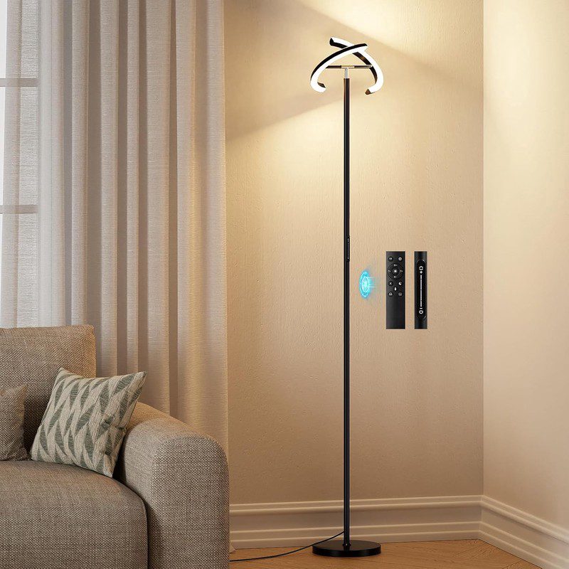 70" Modern Torchiere Floor Lamp with Touch & Remote Control