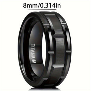 Men's Ring - Matte Black Minimalist Jewelry