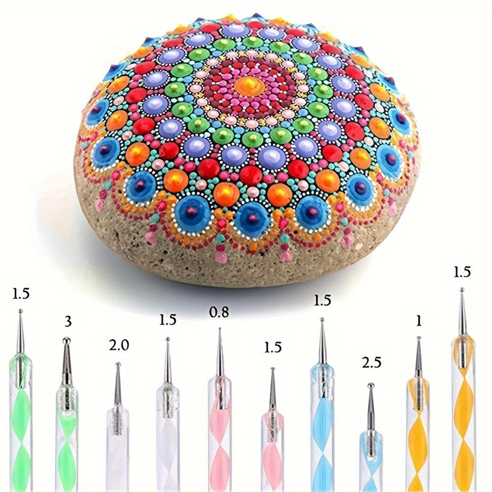 16pcs Mandala Painting Tool Set for Painted Rocks, Mandala Art and Ceramic Crafts