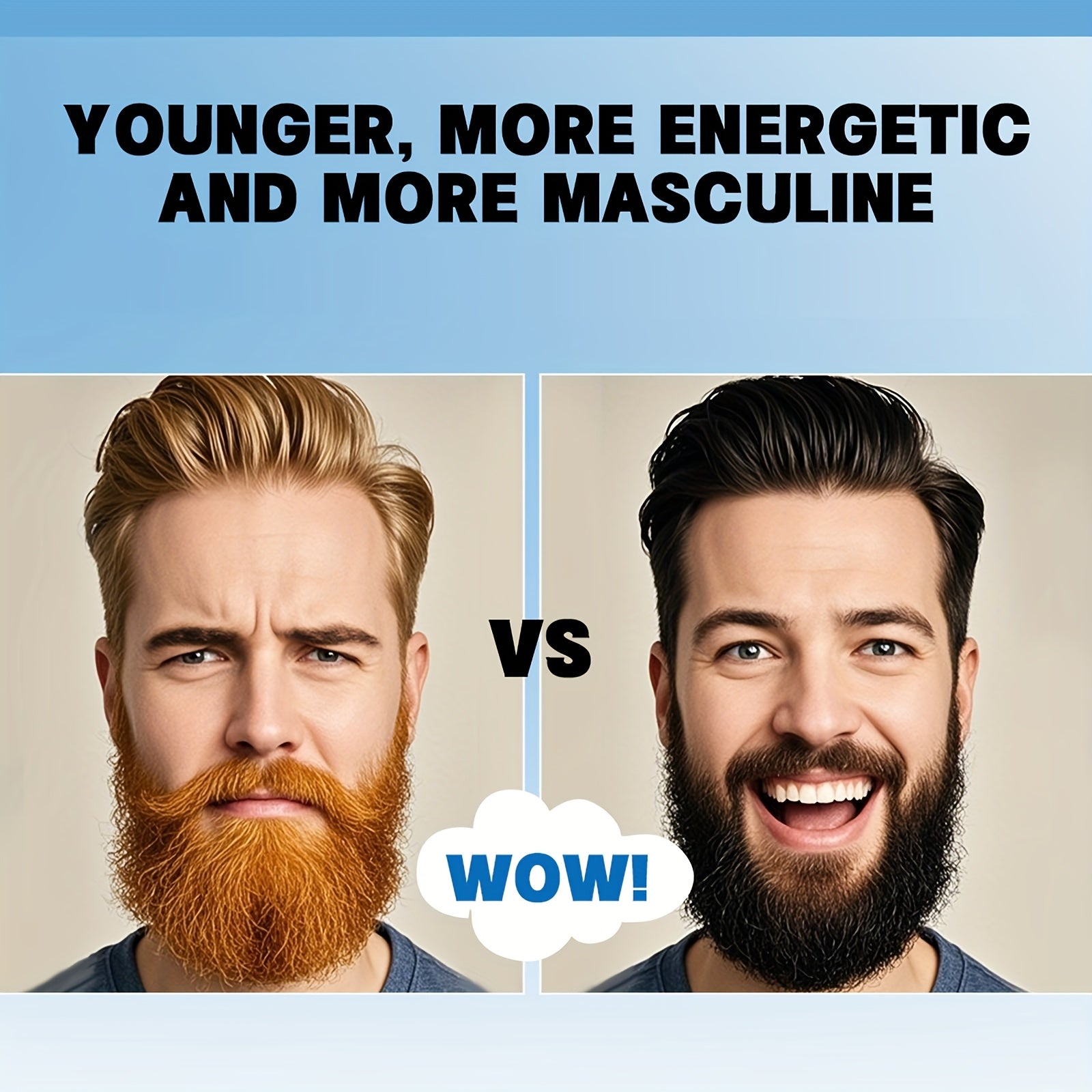 Hair Dye for Men's Beards - Mild Formula, Easy to Use