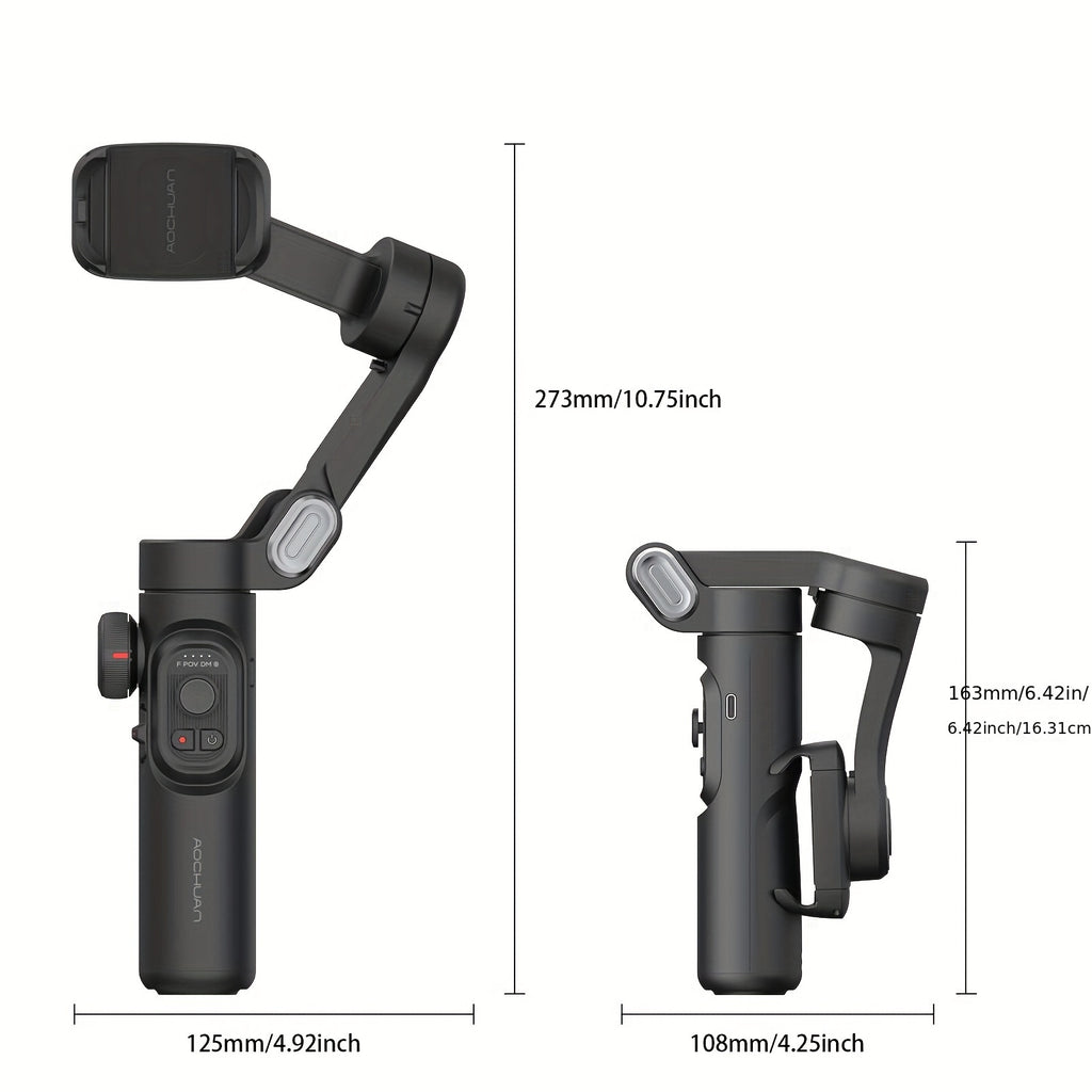 AOCHUAN XE 3-Axis Handheld Gimbal Stabilizer with Foldable Design