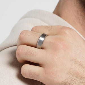 16pcs Men's 201 Stainless Steel Rings, Women's Cold Strap Rings, Men's Simple Engagement Ring Set