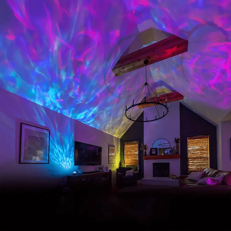 Water Wave Star Projection Lamp with USB Interface - 16 Color Changing LED, Dimmable