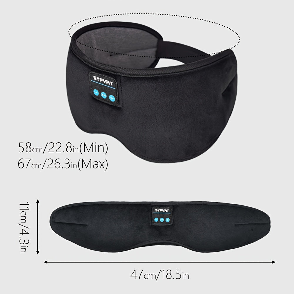 Wireless Music Sleep Mask with Built-in Speaker - Perfect for Travel