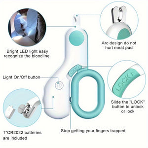 1pc Cat & Rabbit Nail Clipper with LED Light