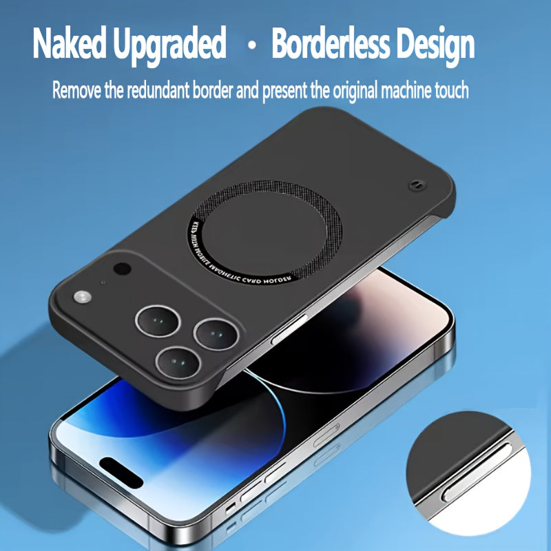 Case Designed for iPhone Series Featuring a Magnetic Frameless Hard PC Construction