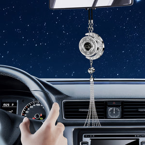 Elegant Crescent Moon Car Charm - Zodiac Series