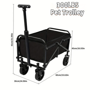 Heavy Duty Folding Camping Shopping Cart, Large Capacity