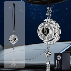 Elegant Crescent Moon Car Charm - Zodiac Series