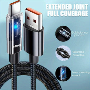 240W USB-C Fast Charging Cable