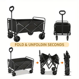 Heavy Duty Folding Camping Shopping Cart, Large Capacity