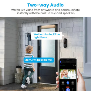 Wireless 1080P Surveillance Doorbell, 2.4G Wireless Video Is Clear. USB Charging