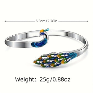 Stylish Hollow Bracelet Featuring a Silvery Phoenix Design, Crafted from Ethnic Retro Thai Silvery