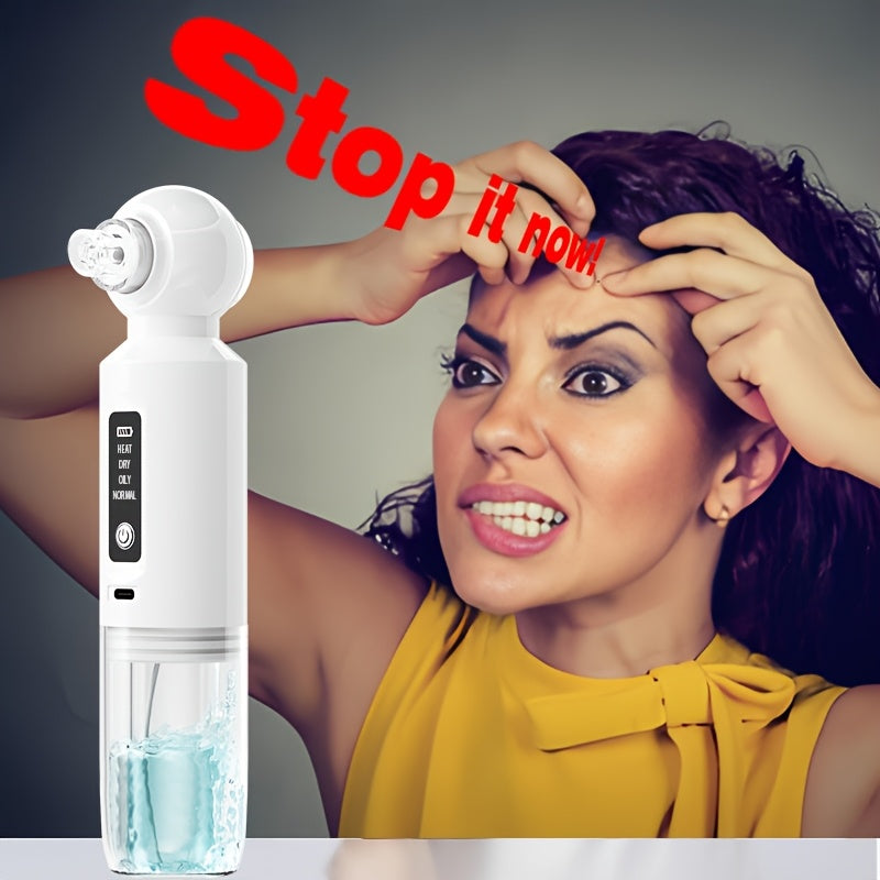 6-Head Blackhead Vacuum Extractor, USB Rechargeable Mini Pore Cleaner