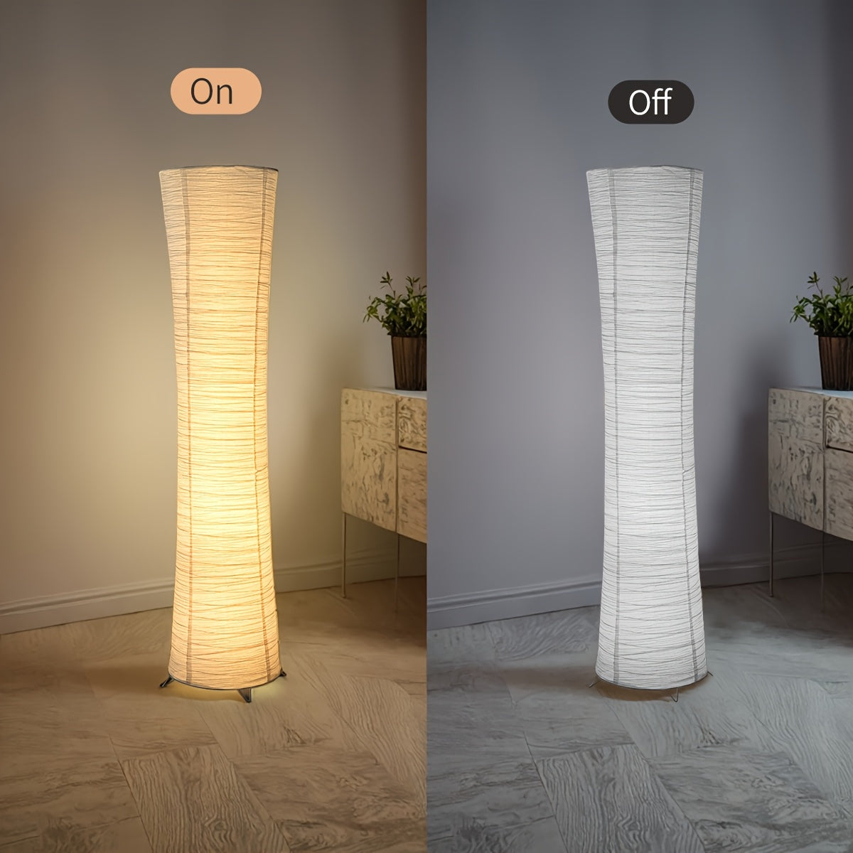 Elegant Warm-Light Floor Lamp with Remote