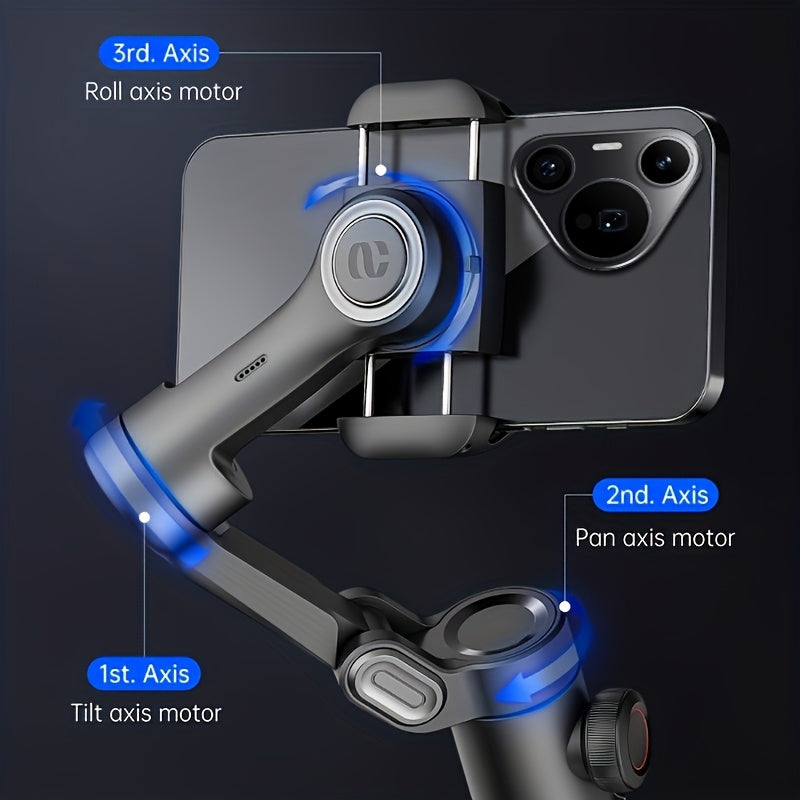 AOCHUAN XE 3-Axis Handheld Gimbal Stabilizer with Foldable Design