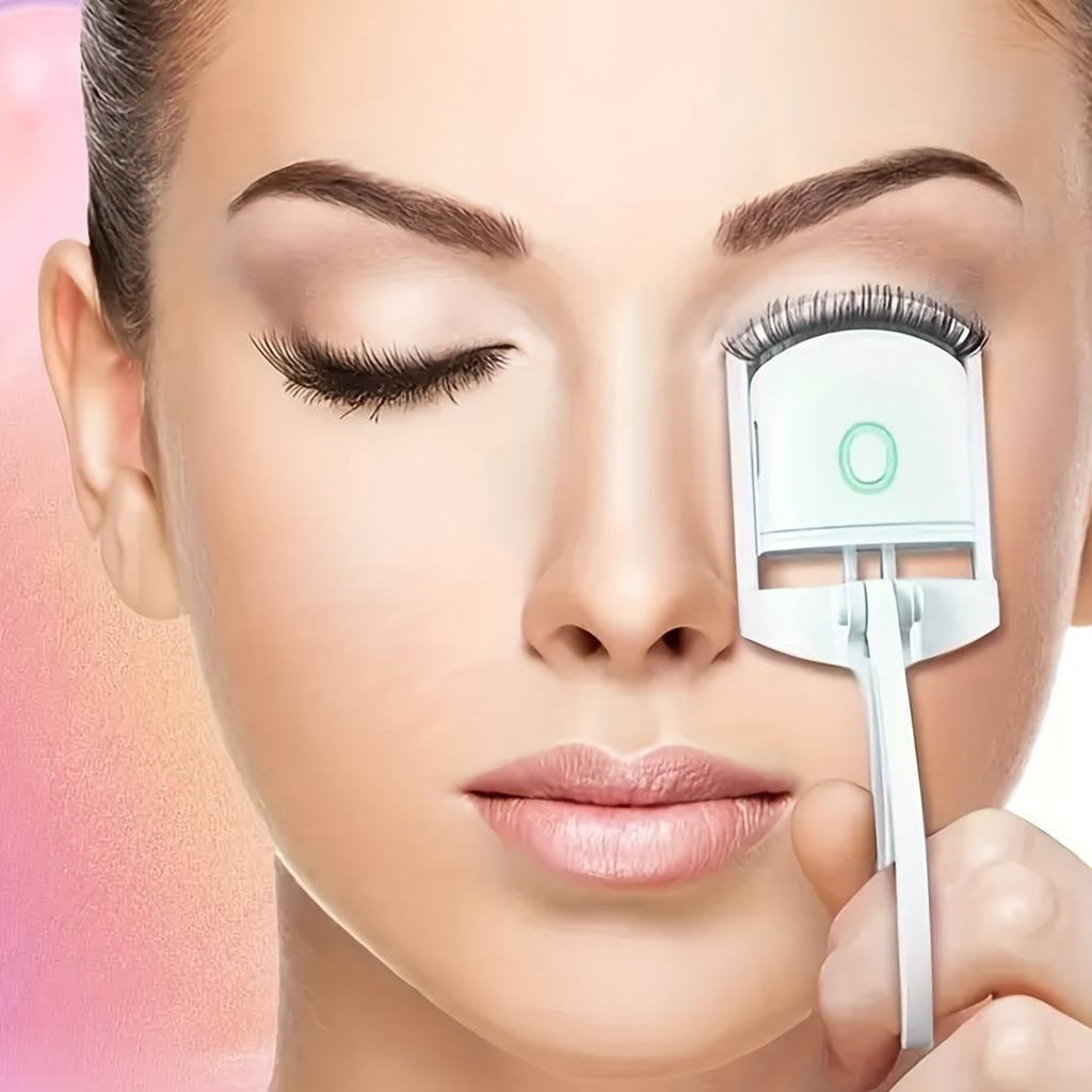ABS Electric Eyelash Curler - Long-Lasting Curling Device with USB Rechargeable Battery