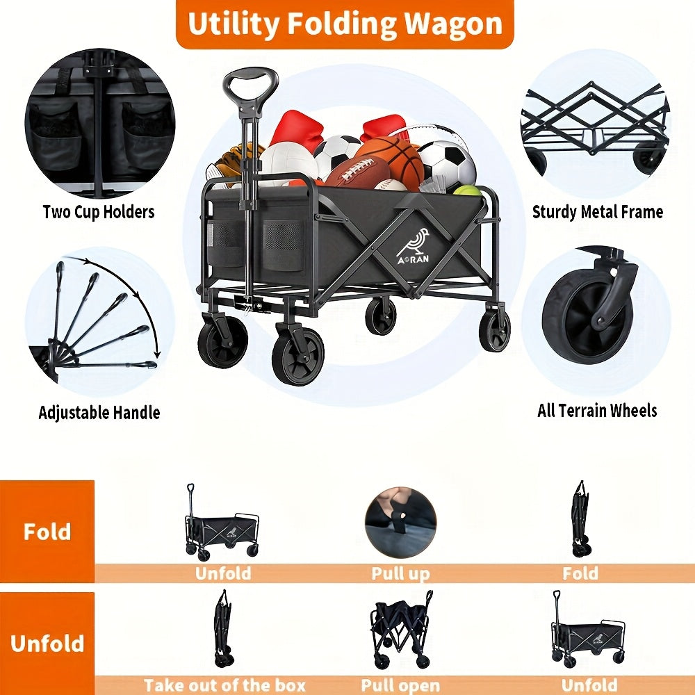 Track And Field Equipment Transport Vehicle, with Adjustable Height And 360° Anti-slip Tires